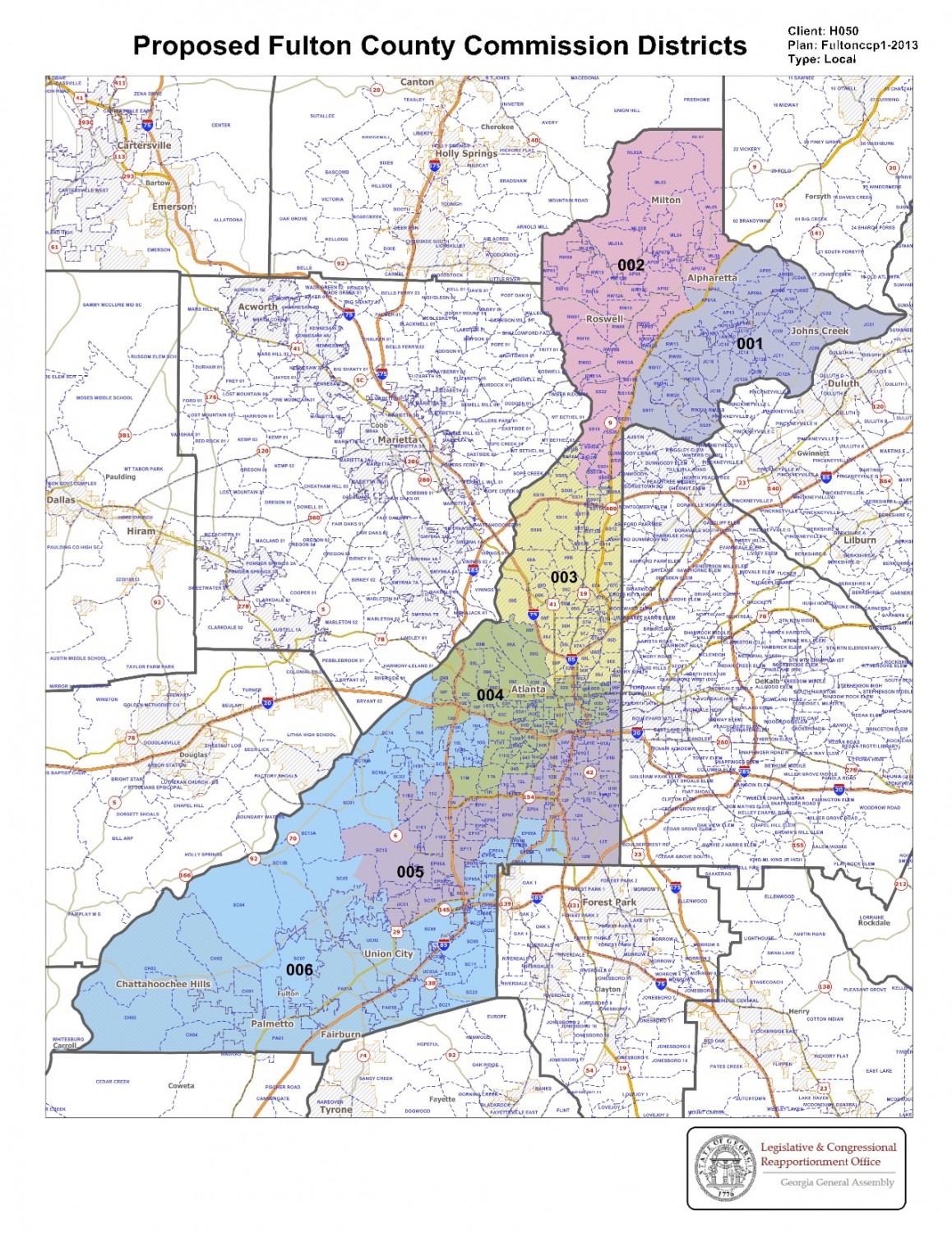 Redistricting proposal for Fulton County creates three white, three ...