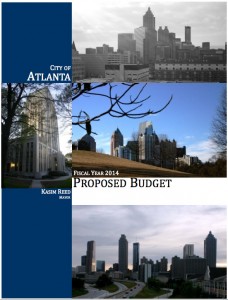This is the cover of the budget proposal from Atlanta Mayor Kasim Reed. Credit: City of Atlanta
