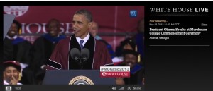 President Obama delivers the commencement address Sunday at Morehouse College. Credit: whitehouse.com