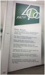 A logo and signage have been adopted for PATH400, the new name of the trail to be built in the Ga. 400 corridor. Credit: Livable Buckhead