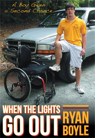 Photo of cover of Ryan Boyle's autobiography of recovering from a near-fatal bicycle accident.