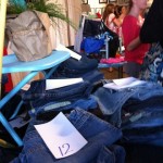 Photo of jeans at the swap.