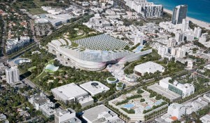 This is the revised aerial plan for the Miami Beach Convention Center district, as presented by Tishman South Beach ACE. Credit: City of Miami Beach