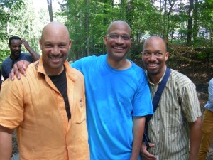 Keith, Harold and Bruce Morton at the new trail dedication (Photos by Maria Saporta)