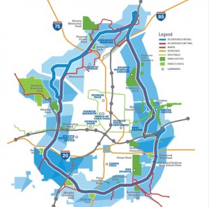 The Atlanta BeltLine is a planned 22-mile loop around Atlanta. Credit: beltline.org