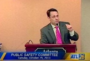 Hans Utz, Atlanta's deputy chief operating officer, presented the administration's vending proposal Oct. 29 at the Atlanta City Council's Public Safety Committee meeting. Credit: City of Atlanta