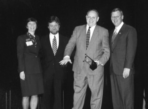 In the earlier days: Ann Cramer, Bill Bolling, Harry West and Johnny Isakson (Photos: Courtesy of the Atlanta Regional Commission)