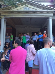 Crowd stands in front of Midtown house as appeals are made