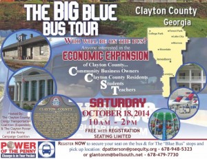 Flier for Clayton County bus tour to highlight economic opportunities once MARTA is approved
