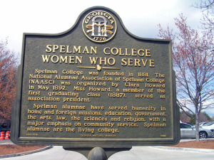Historic marker of Spelman College: