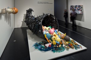 Pam Longobardi, "Dark and Plentiful Bounty," mixed media, 2014. As seen in "Gyre: The Plastic Ocean" at the David J. Sencer CDC Museum. Image credit: Chris Arend/Anchorage Museum 