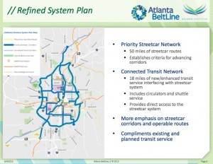 BeltLine, Streetcar refined system plan