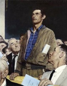 "Freedom of Speech," by Norman Rockwell (1943). Photo by Norman Rockwell Museum