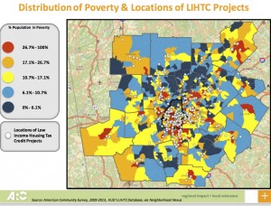 Georgia's formula for allocation low income tax credits has resulted in affordable housing being concentrated in poor communities. Credit: ARC