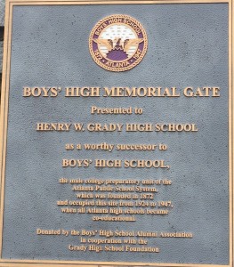 Boys' High plaque 1