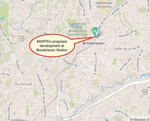 MARTA Brookhaven map