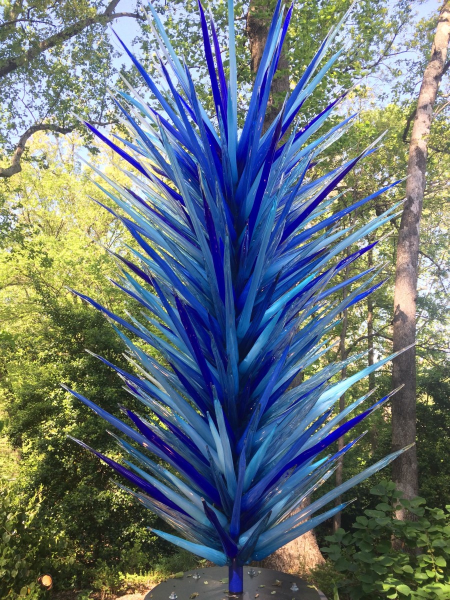 The Atlanta Botanical Gardens, preview of one of the new Chihuly pieces.