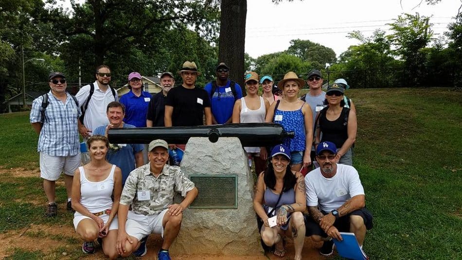 Urban Explorers of Atlanta visiting Ft. Walker in Grant Park on our Battle of Atlanta Walking Tour