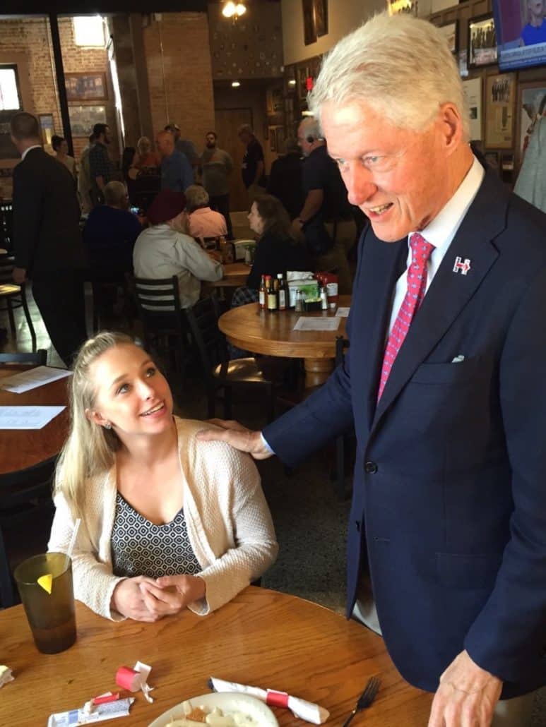 President Bill Clinton at Manuel's Tavern (Credit Kelly Jordan)