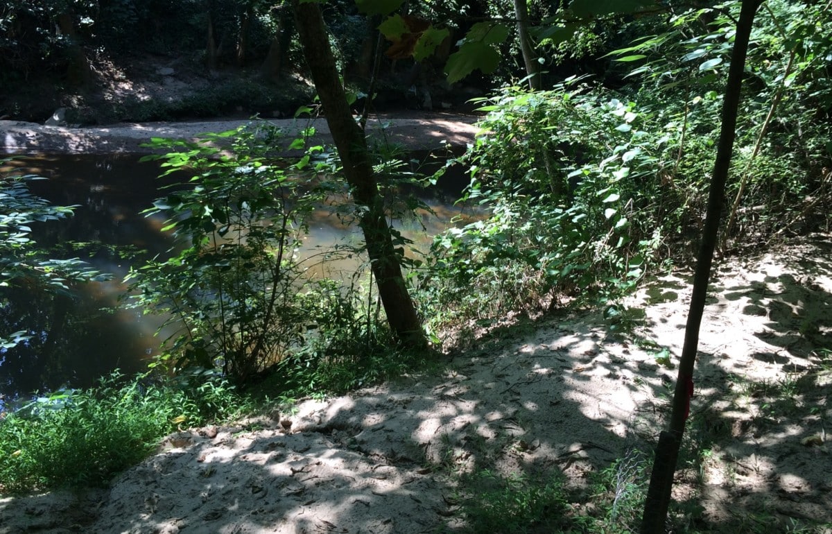 Peachtree Creek, sandy trail