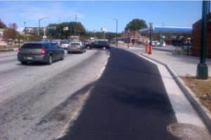 Atlanta was able to use $52,000 in transportation impact fees to help fund construction of the $2.6 million improvement project along Greenbriar Parkway. Credit: Atlanta