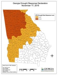 Gov. Nathan Deal on Thursday issued drought response levels that cover most of the state. Credit: Governor's office