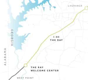 The Ray is an 18-mile stretch of I-85 where technology is tested in order to create what founders call, 'a regenerative highway ecosystem.' Credit: theray.org