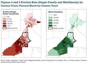 Eviction rates by census tract