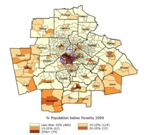 population below poverty, 2000