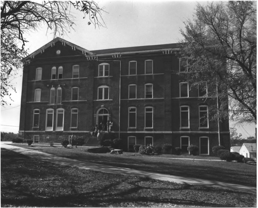 An April 1975 photo shows Gaines Hall in good shape. The photo was taken as part of the Atlanta University Center District application to join the National Register of Historic Places. Credit: Randolph Marks