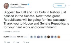 trump tweet, tax reform bill
