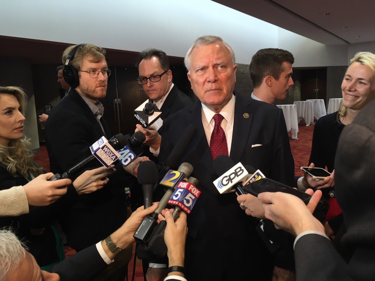 Republican Gov. Nathan Deal said Wednesday that he'll call state lawmakers for a special session, if they need to pass legislation to woo Amazon. Credit: Maggie Lee