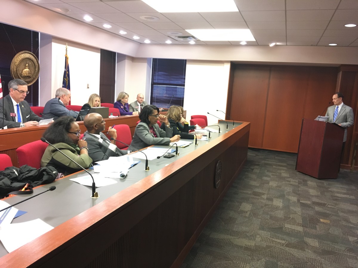 State House members from Fulton County hear an update on tax assessments from County Manager Dick Anderson, Tuesday morning at the state Capitol. Credit: Maggie Lee