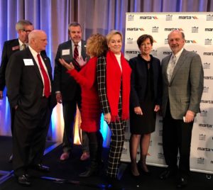 Legislative and business leaders at the State of MARTA breakfast on Friday morning. Credit: Kelly Jordan