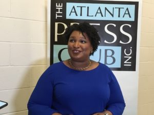 Democratic gubernatorial candidate Stacey Abrams in a May file photo. Credit: Maggie Lee