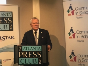 Outgoing Republican Governor Nathan Deal urged his yet-to-be-elected successor to look at school drop-out prevention. Credit: Maria Saporta