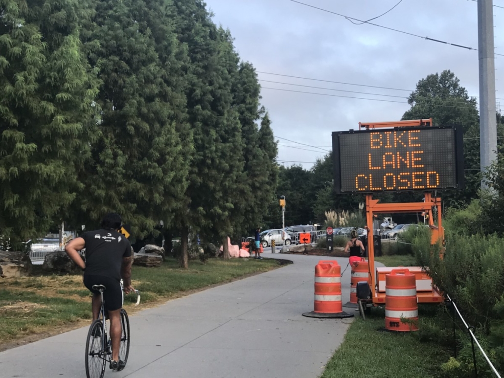 closed bike lane