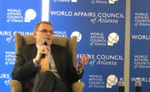 UPS CEO David Abney, in extensive comments Wednesday about trade, said he's hopeful the U.S. and China can come to some negotiated agreement to end trade tensions as early as next month. Credit: Maggie Lee