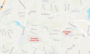 Briarlake Forest Park, locator map
