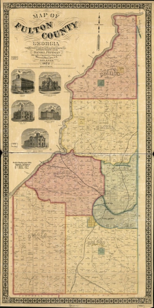 Fulton County Map. 1872