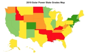 solar power state grades map, 2019