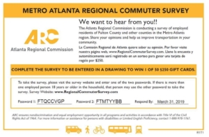 ARC commuter survey, 2019