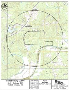 carroll county quarry map, 1 mile radius