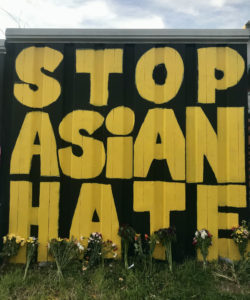 "Stop Asian Hate," a section of the solidarity mural on Wylie St. (Credit: Hannah E. Jones)