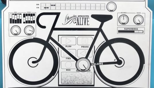 Streets Alive Atlanta 2018 bicycle sign