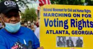 Voting Rights rally Auburn Avenue Atlanta August 2021