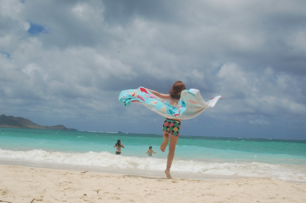 Allison Tilly on the beach in Hawaii.