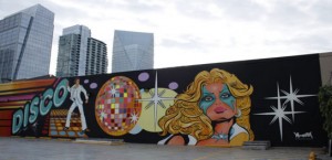 A new mural in Buckhead celebrates the notorious Limelight disco, which inspired the adjacent grocery store's nickname: Disco Kroger. The LImelight, near Piedmont and Peachtree, is now home to Binders Art Supplies and Frames.